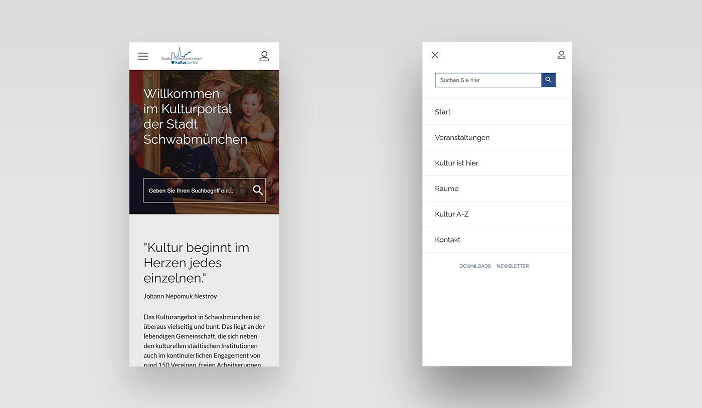 Programmierung und Design Kulturportal Stadt Schwabmünchen