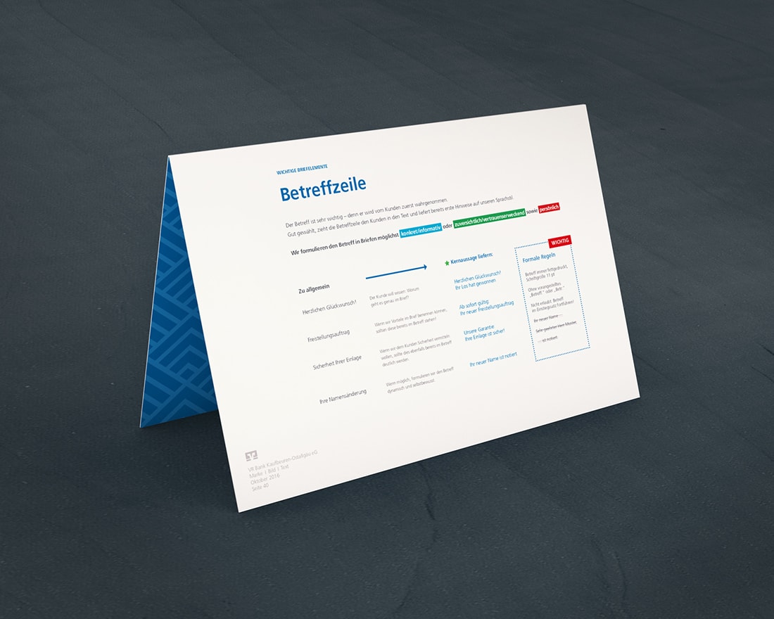 VR Bank Corporate Identity Handbuch