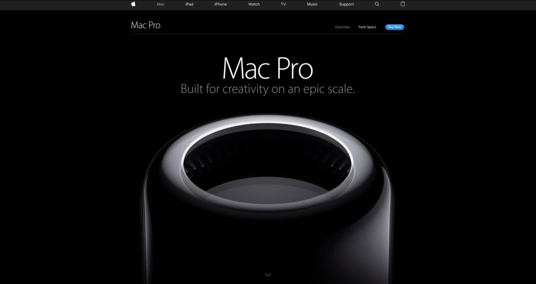 Webdesign Trend Minimalismus Mac Pro